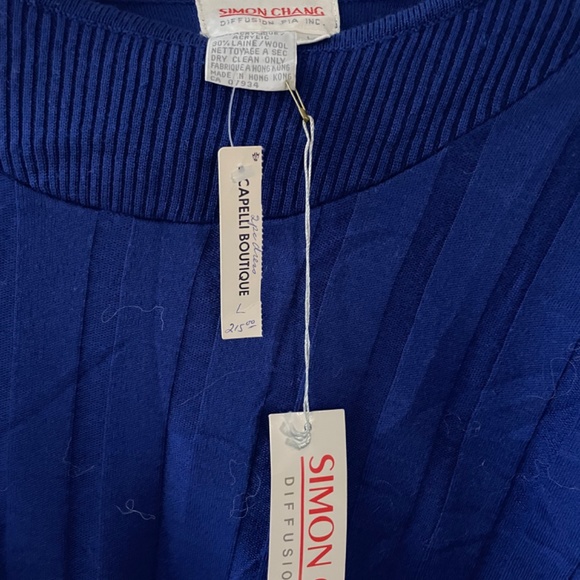 Simon Chang Vintage blue sweater - Picture 2 of 4